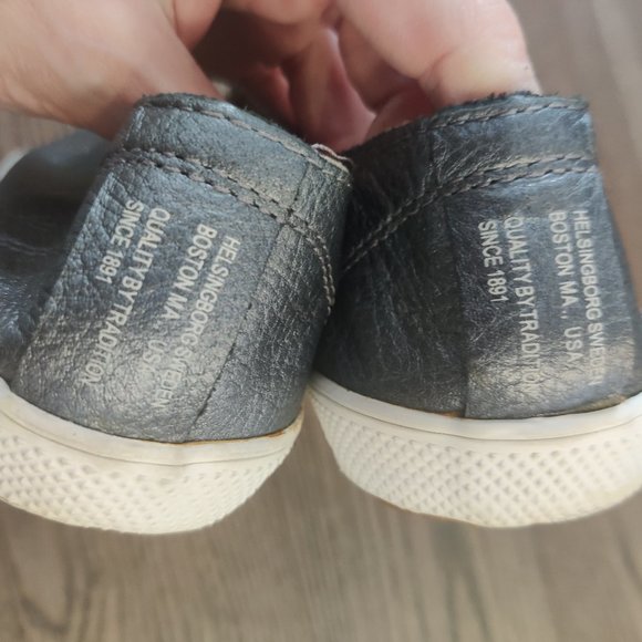 TRETORN Leather metallic dark grey/pewter sneakers size 9 UNWORN - Picture 7 of 8